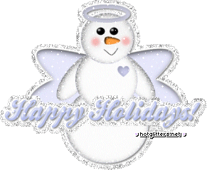 Blue Holiday Snowman
