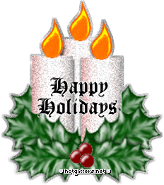 Happy Holidays Candle 1