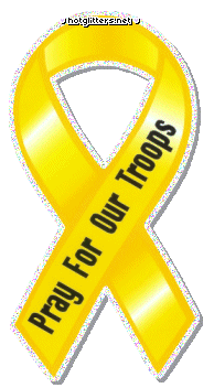 Pray For Our Troops Yellow Ribbon